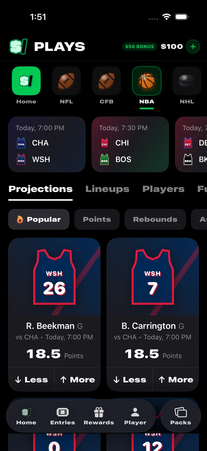 NBA player picks board