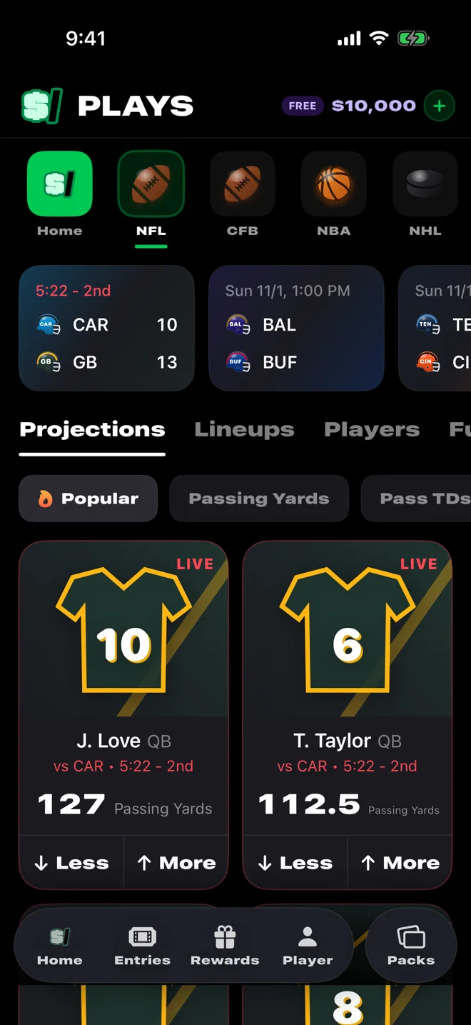 NFL player picks board